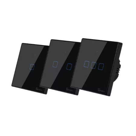 Interruptor Inteligente Wi-Fi Sonoff - T3EU1C-TX - 1 Zona Touch - Negro
