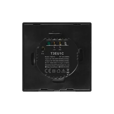 Interruptor Inteligente Wi-Fi Sonoff - T3EU2C-TX - 2 Zona Touch - Preto|Sonoff|6920075727616
