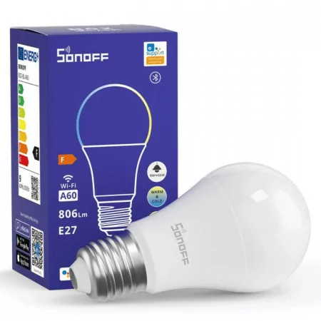 Lâmpada Inteligente Wi-Fi Sonoff - Branca - 2700K-6500K - 9W|Sonoff|6920075777161