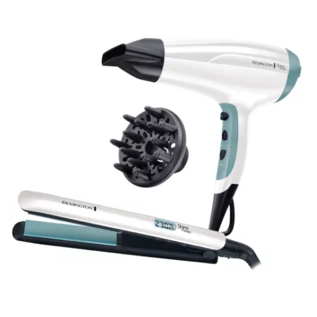 Kit Secador + Alisador Remington Shine Therapy - S8500GP|Remington|5038061139136
