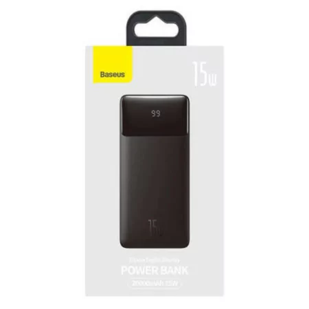Powerbank Baseus Bipow 20000mAh - 2xUSB 1xUSB-C -15W Preto|Baseus|6932172618216