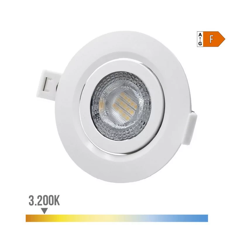 Downlight LED de Embutir 9W 806Lm RA80 Redondo Aro Blanco Downlight LED de Embutir 9W 806Lm RA80 Redondo Aro Blanco