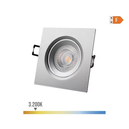 Recessed Square LED Downlight 5W - 3200K - Warm Light - Gray