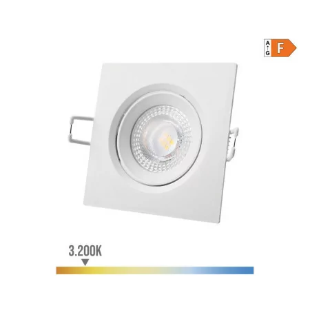 Recessed Square LED Downlight 5W - 3200K - Warm Light - White
