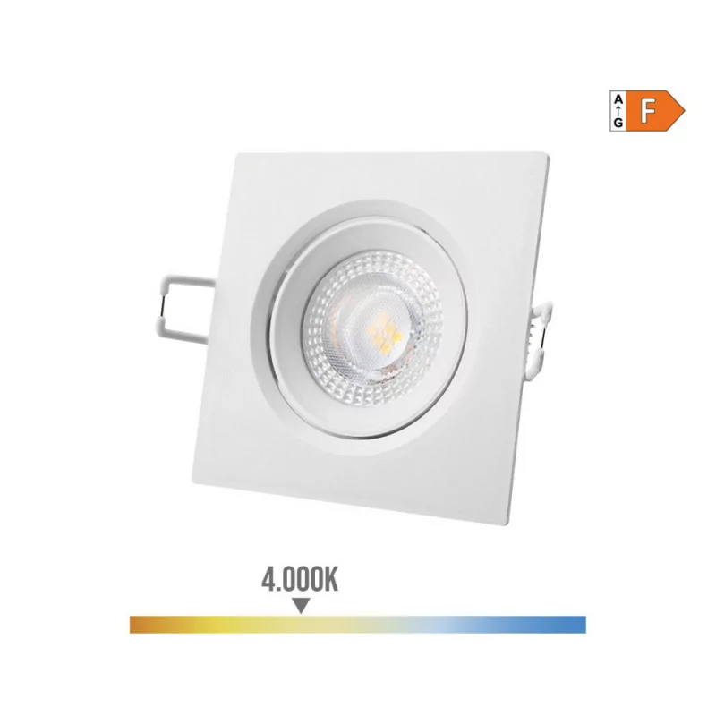 Downlight LED Quadrado de Embutir 5W - 4000K - Luz Dia - Blanco Downlight LED Quadrado de Embutir 5W - 4000K - Luz Dia - Blanco