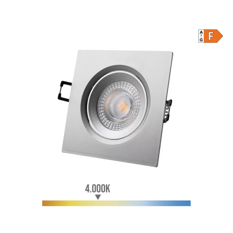 Recessed Square LED Downlight 5W - 4000K - Daylight - Gray