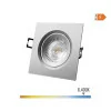 Downlight LED Quadrado de Embutir 5W - 6400K - Luz Fria - Cinza|EdM|8425998316575