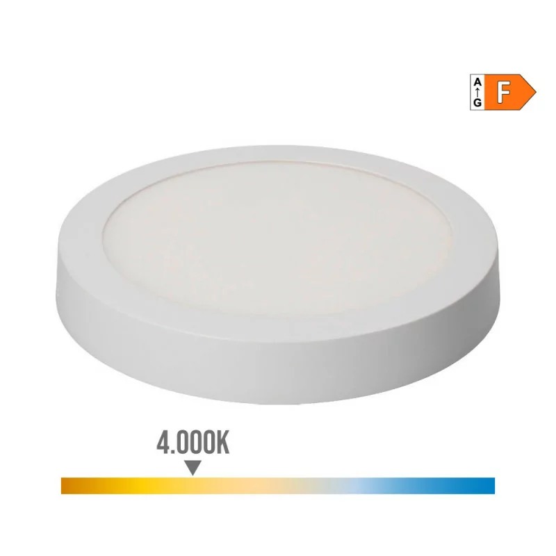 Round Surface LED Downlight 20W - 1500Lm - 4000K - Daylight - White