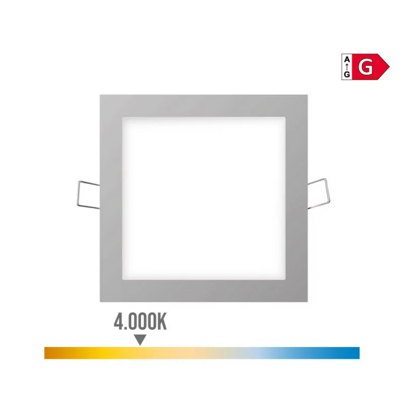 Mini Downlight LED Quadrado 6W - 4000K - Luz Dia