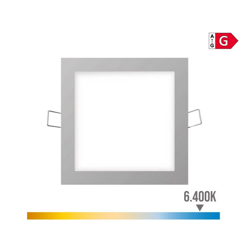 Mini Square LED Downlight 6W - 6400K - Cold Light - Gray