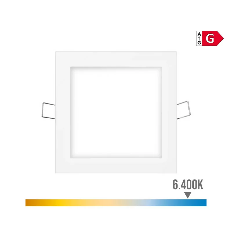 Mini Square LED Downlight 6W - 6400k Cold Light - White