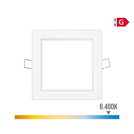 Mini Downlight LED Quadrado 6W - 6400k Luz Fria - Blanco