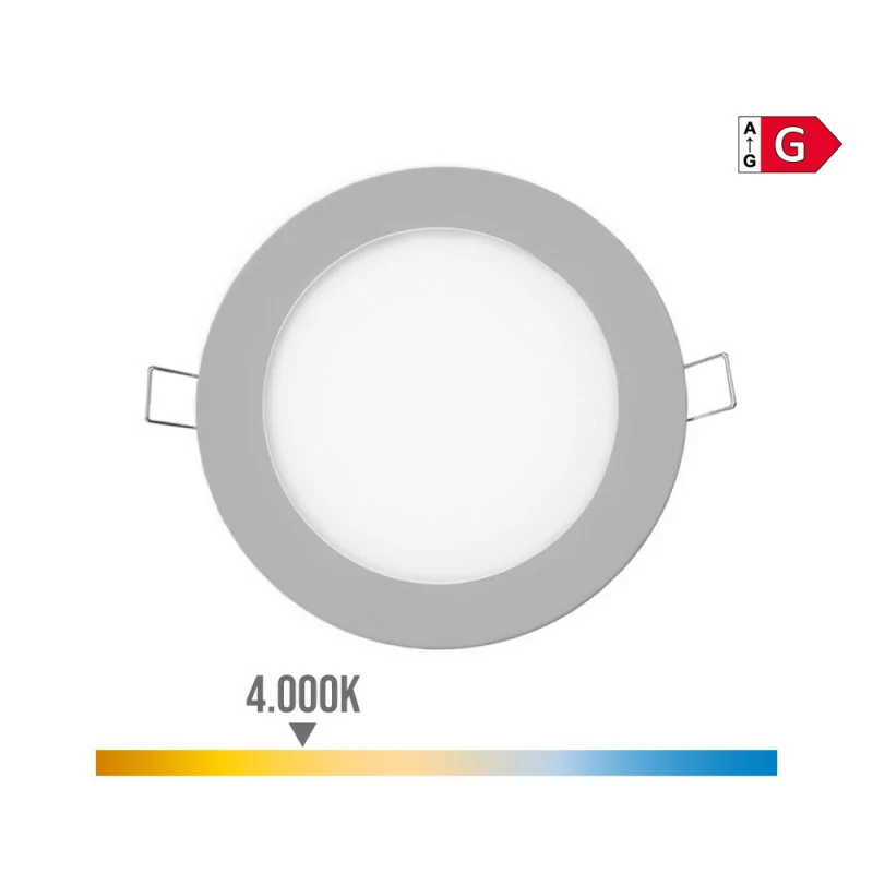 Mini Round LED Downlight 6W - 4000K - Daylight - Gray