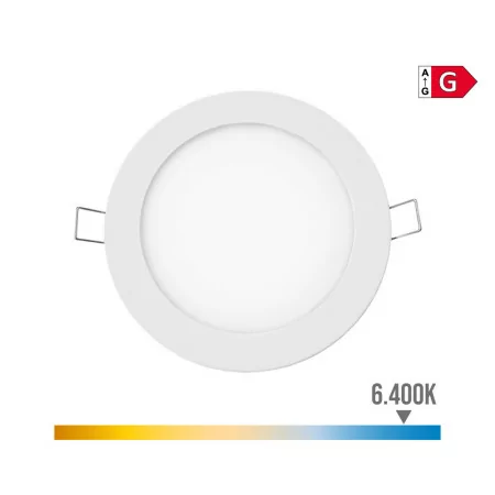 Mini Downlight LED Redondo 6W - 6400K - Luz Fria - Blanco