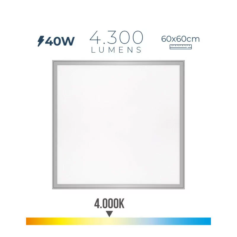 Painel LED 40W - 4300Lm - RA80 - Luz Dia