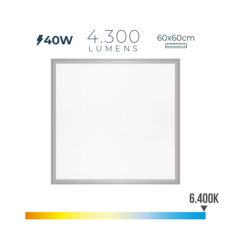 Painel LED 40W - 4300Lm - RA80 - Luz Fria