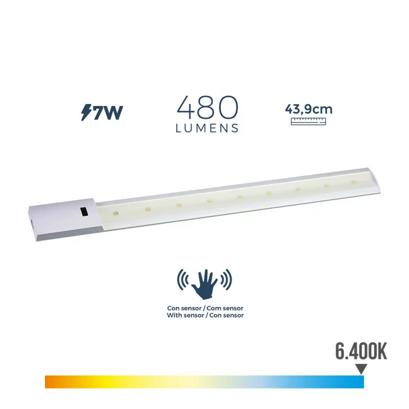 LED Armor With Sensor 7W - 480Lm - 6400Lm - Cold Light