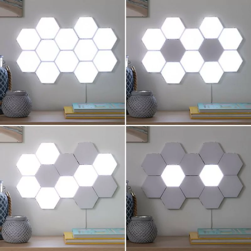 Kit de 3 Paineis Led Modulares Magnéticos e Táteis