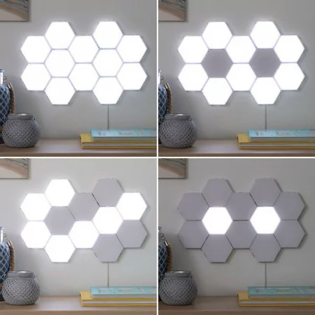 Kit de 3 Paineis Led Modulares Magnéticos e Táteis||8435527816513