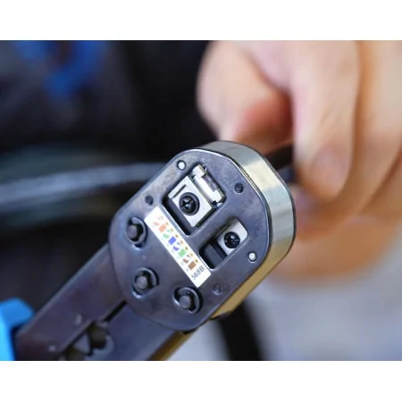 Alicate de Crimpagem e Corte Profissional 6-1 - RJ45/RJ11/RJ12 Modular - Ficha Passante|K-Pro|811490018105