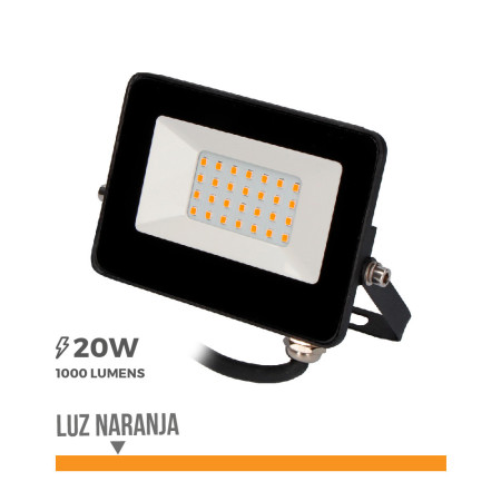 Projector LED EDM - 20W - 1000lm - Luz Laranja