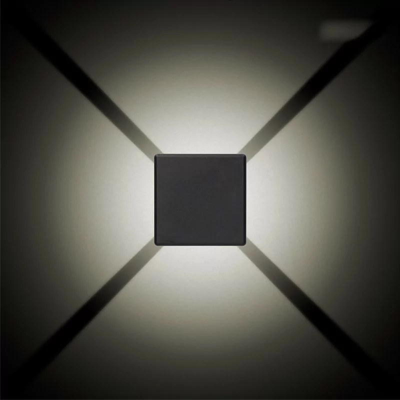 LED Square wall light 6W - IP65 - 130Lm - 4000k Daylight