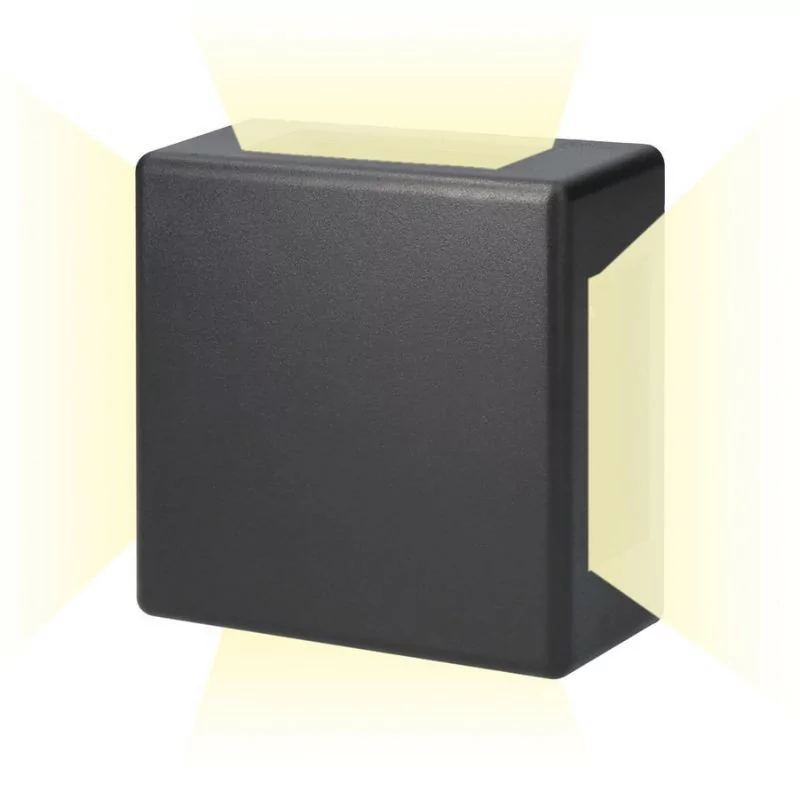 Aplique Quadrado LED 6W - IP65 - 130Lm - 4000k Luz Dia