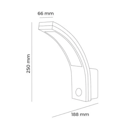 Bombilla de Parede Exterior LED 10W - 750Lm - IP54 - 4000k