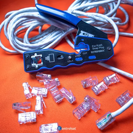 Alicate RJ45 Passante Extremebox - Cravar Fichas RJ45 (Cat7, Cat6, Cat5)|Extremebox|792441027207