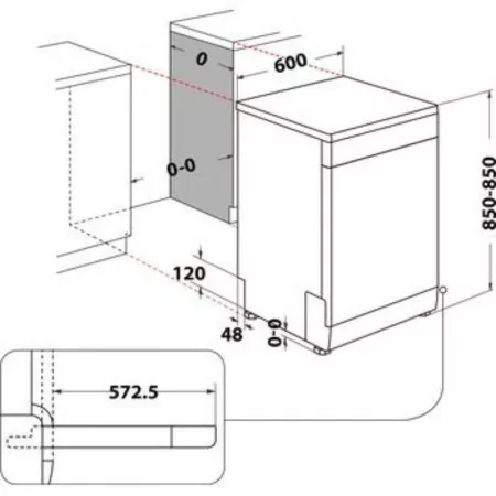 Indesit DFO3T133AF X Dishwasher - 60cm