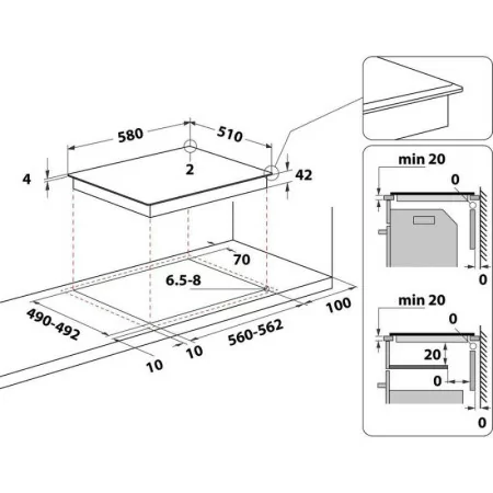 Hotpoint HR632B Vitroceramic Hob