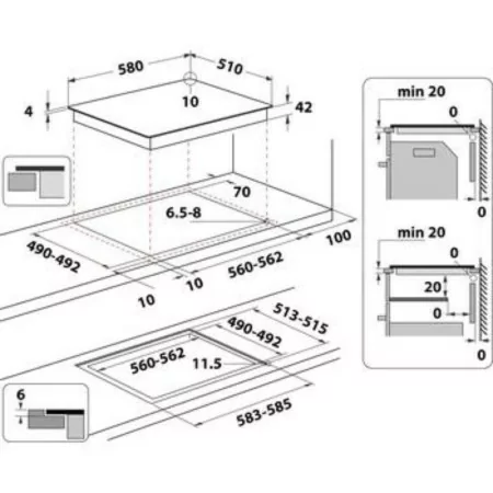 Placa Vitrocerâmica Whirlpool AKT8090NE|Whirlpool|8003437829543