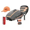 Pack BullPadel - Vertex c/ Raquete, Boné, Pulseira, Mochila, Garrafa Bolas Premium - Preto/Laranja||8445402363216