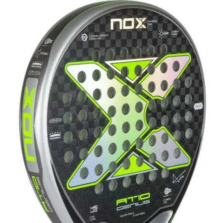 Raquete de Padel NoxSport - AT10 Luxury Genius Arena 2023 - Preta/Verde||8436603192163