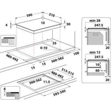 Indesit Board - IB-65B60-NE - 4 Zones