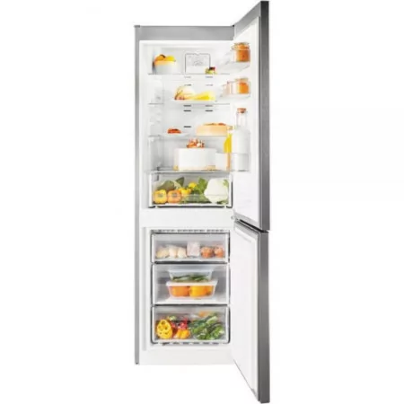 Indesit Combi Refrigerator - XIT-8-T-1-EX - 320L - Stainless steel