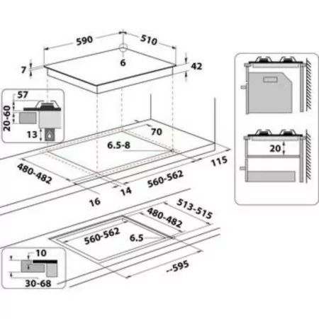 Indesit ING-61-T/WH board