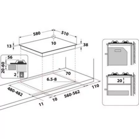 Indesit Board - THP-642-W-IX-I-RU - 4 Zones