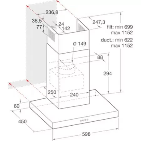 Indesit IHBS-6-5-LMX Chimney