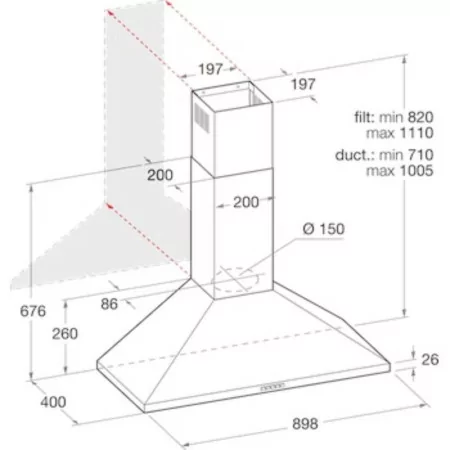 Indesit IHPC-9-5-LMX Chimney
