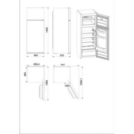 Frigorífico Combinado Indesit - I-55-TM-4120-W-2 -212L - Branco|Indesit|8050147617151