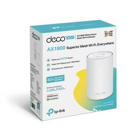Router TP-Link Deco - X20-4G AX1800 - Dual-Band - WiFi 6 Mesh - 4G LTE Gigabit|TP-Link|6935364006709