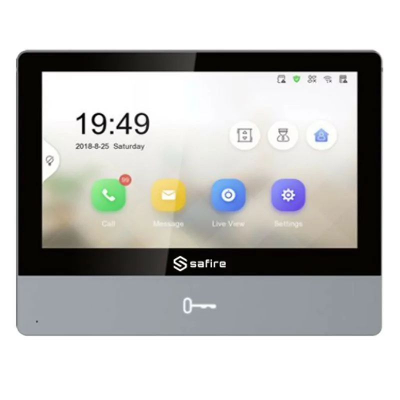 Monitor for Video Intercom - 7 Inches - Slot for Micro SD - SF-VIDISP02-7WIP Monitor for Video Intercom - 7 Inches - Slot for Micro SD - SF-VIDISP02-7WIP