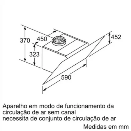 Chaminé Bosch - 60cm - Vidro Preto|Bosch|4242005172931