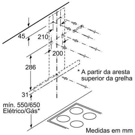 Siemens chimney - 60cm - LC-67-BHM-50