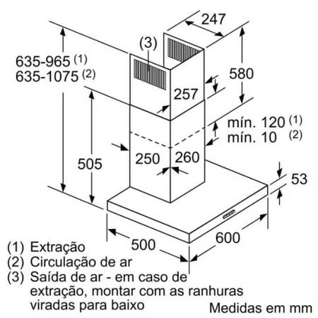 Siemens chimney - 60cm - LC-67-BHM-50
