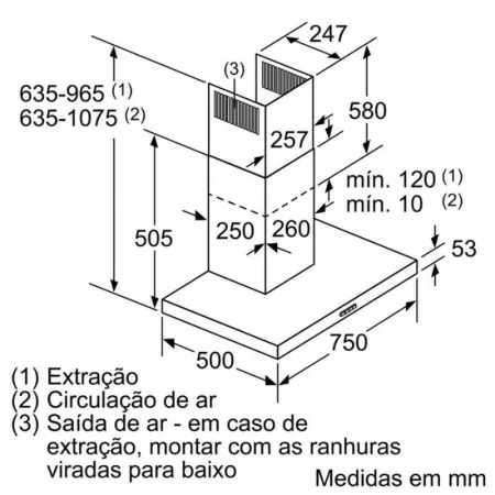 Siemens chimney - 75cm - LC-77-BHM-50