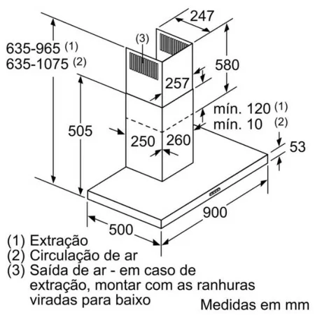 Siemens Chimney - 90cm - LC-97-BHM-50