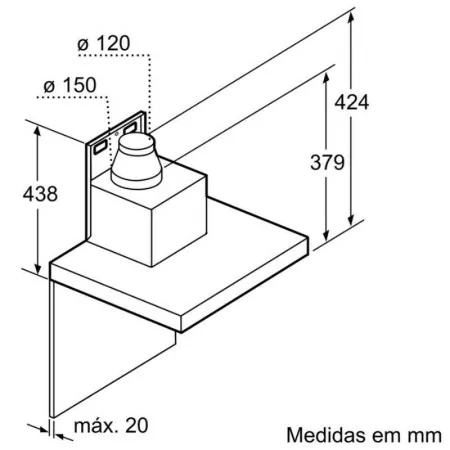 Siemens chimney - 90cm - LC-98-BIP-50