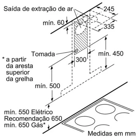 Siemens chimney - 90cm - LC-98-BIP-50